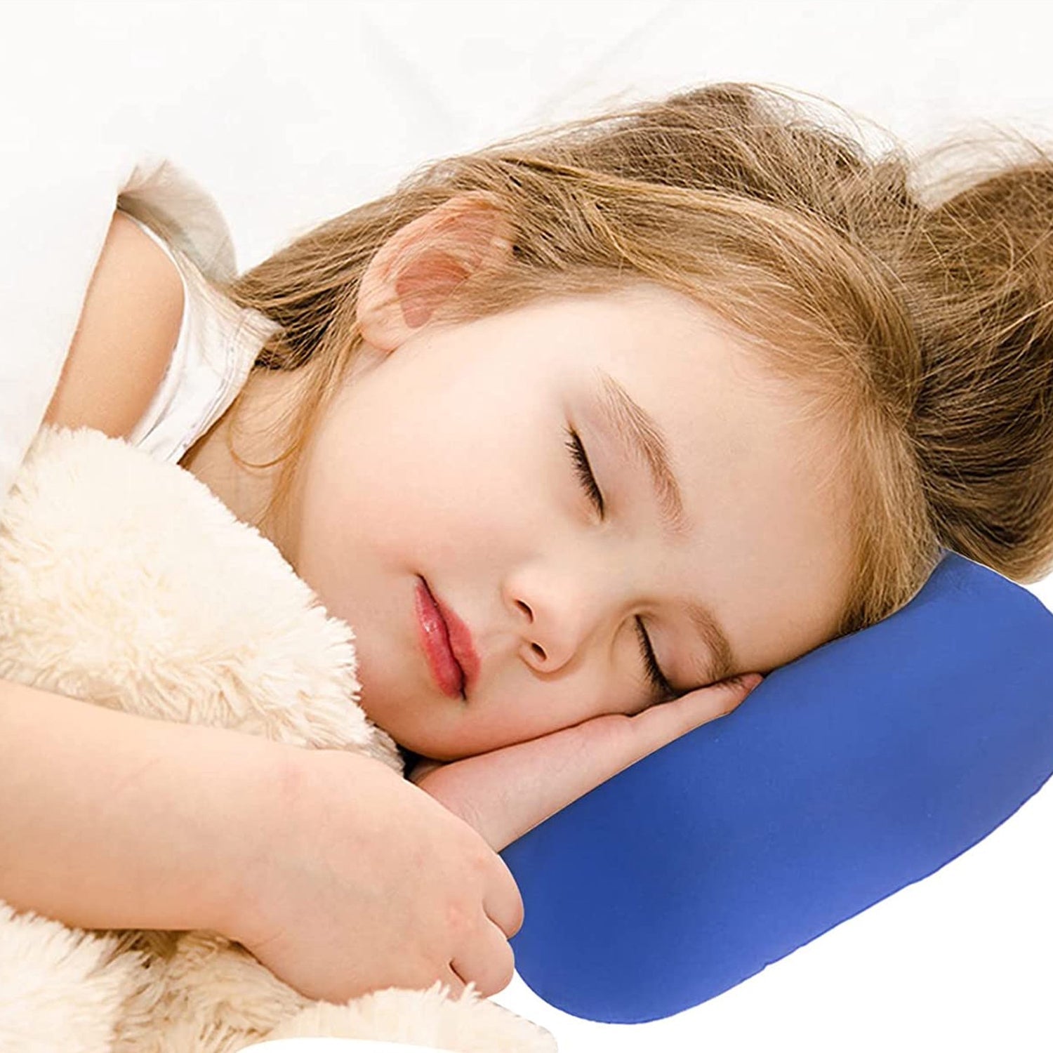 Travel pillow showing soft cushion and microbeads. Travel pillow showing soft cushion and microbeads.
